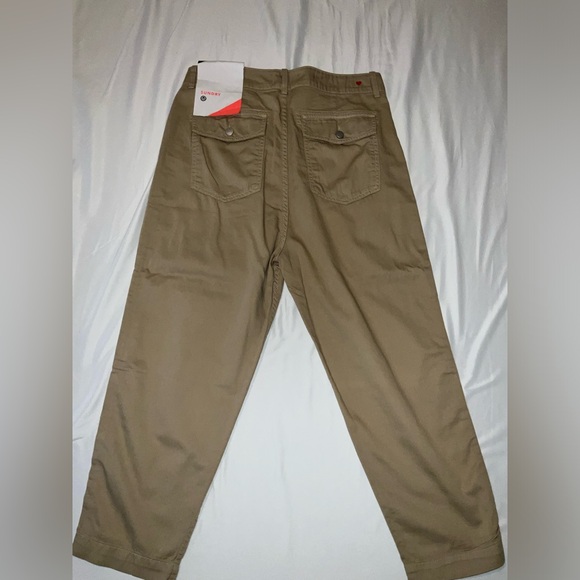 Sundry button fly tan pants with stripe down the legs nwt size 31 - Picture 14 of 14